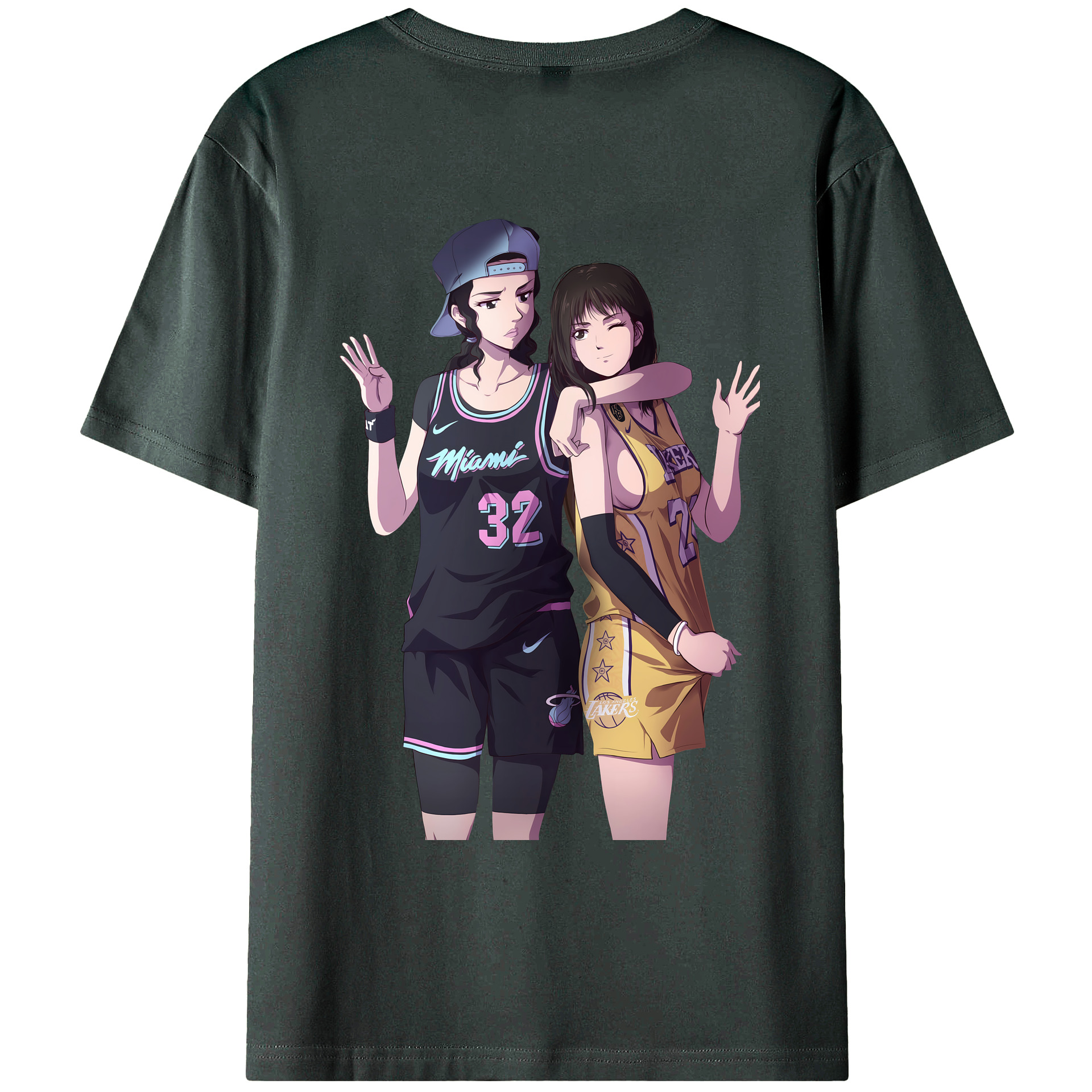 （画像用） SLAM DUNK／スラムダンク 綿100％ メンズ半袖Tシャツ（バックプリント） 通気性
